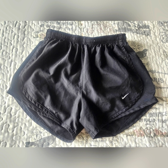 Nike Dri-FIT Tempo Running Shorts Black White Swoosh XS - Picture 1 of 9